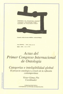 Actas primer congreso internacional de ontologia